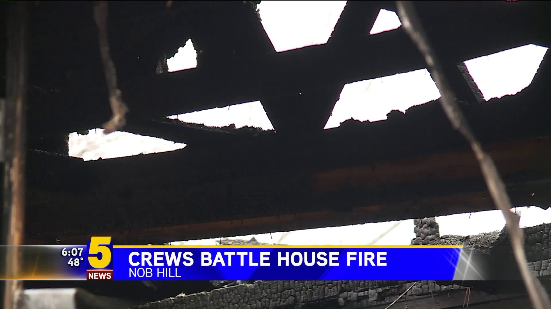 Crews Battle House Fire In Nob Hill