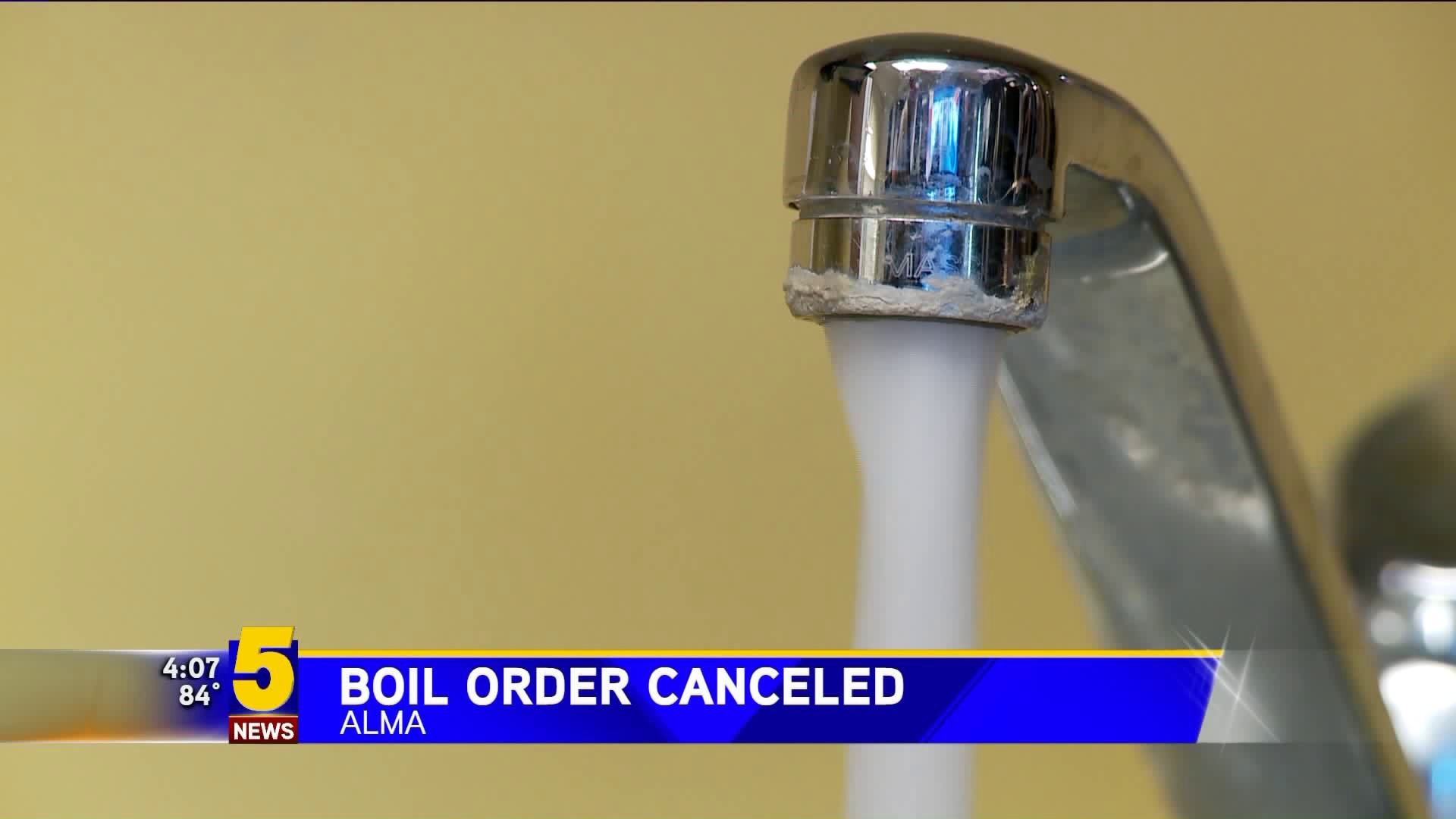 Boil Order Canceled in Alma
