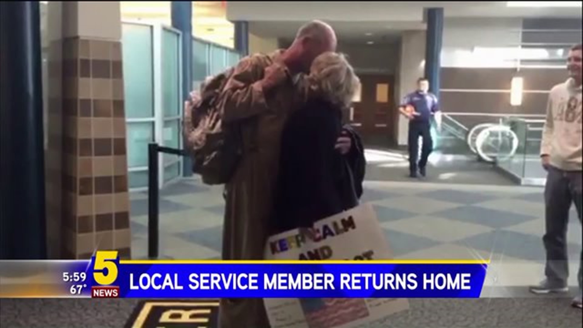 Air Force Officer Returns Home From Middle East