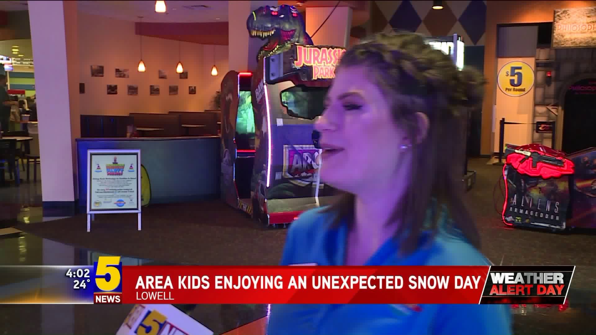 Area Kids Enjoying An Unexpected Snow Day