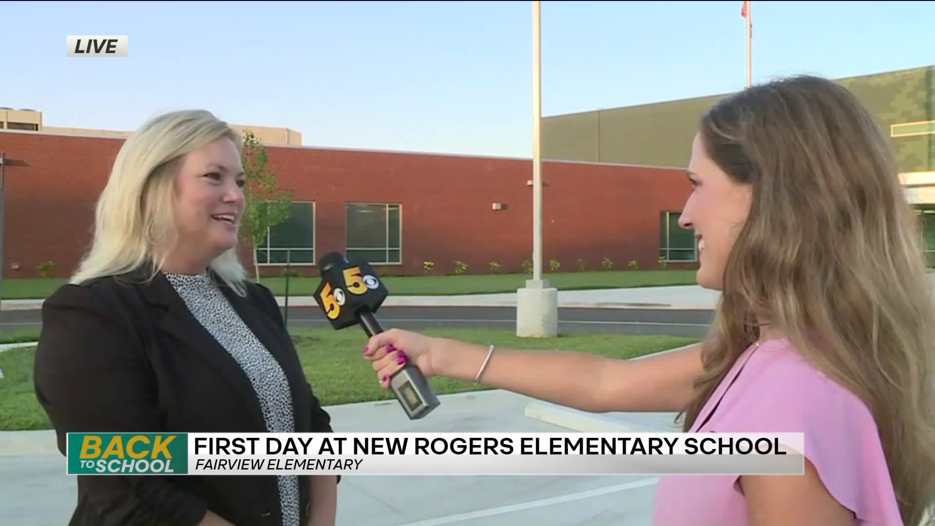 FIRST DAY AT NEW ROGERS ELEMENTARY SCHOOL