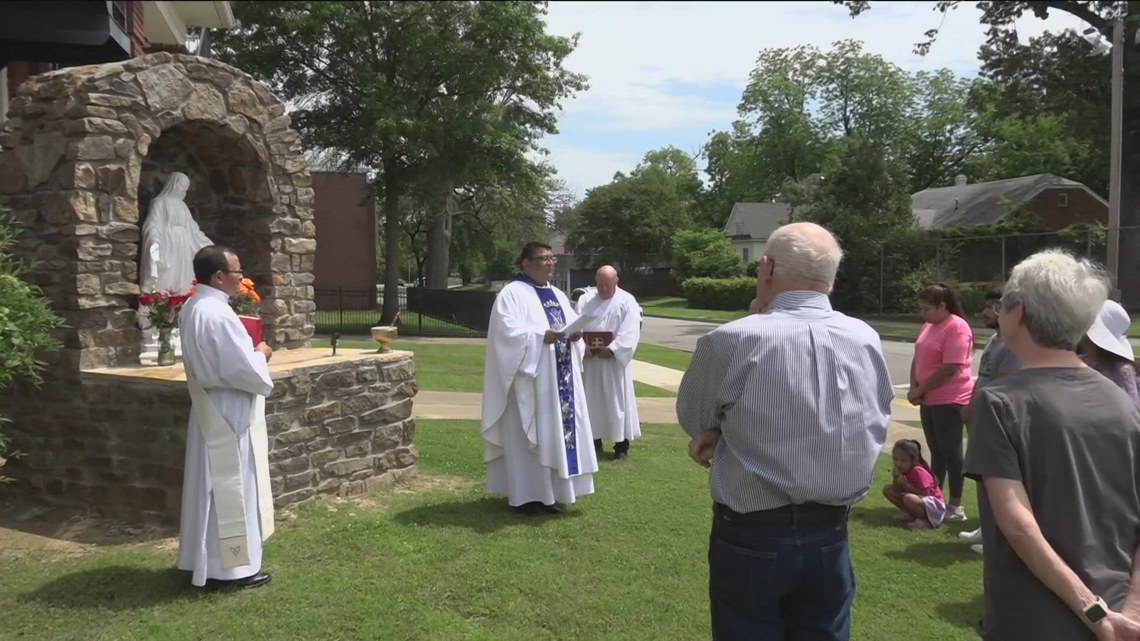 St. Boniface Church in Fort Smith holds blessing for restored Mother