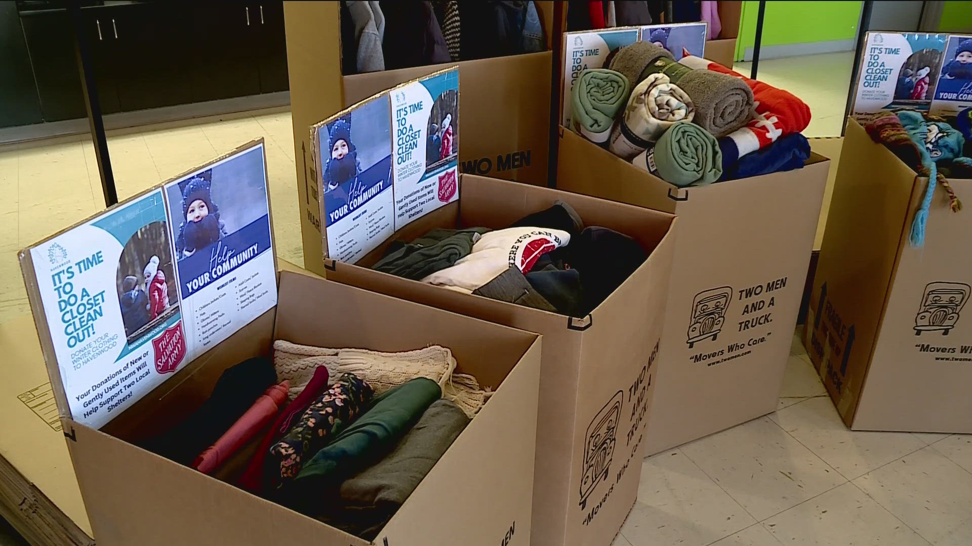 They are asking for donations of warm clothing and blankets for families at Havenwood House and the Salvation Army.