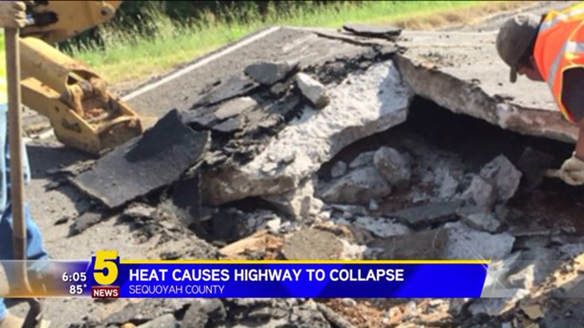 Heat Causes Highway To Buckle