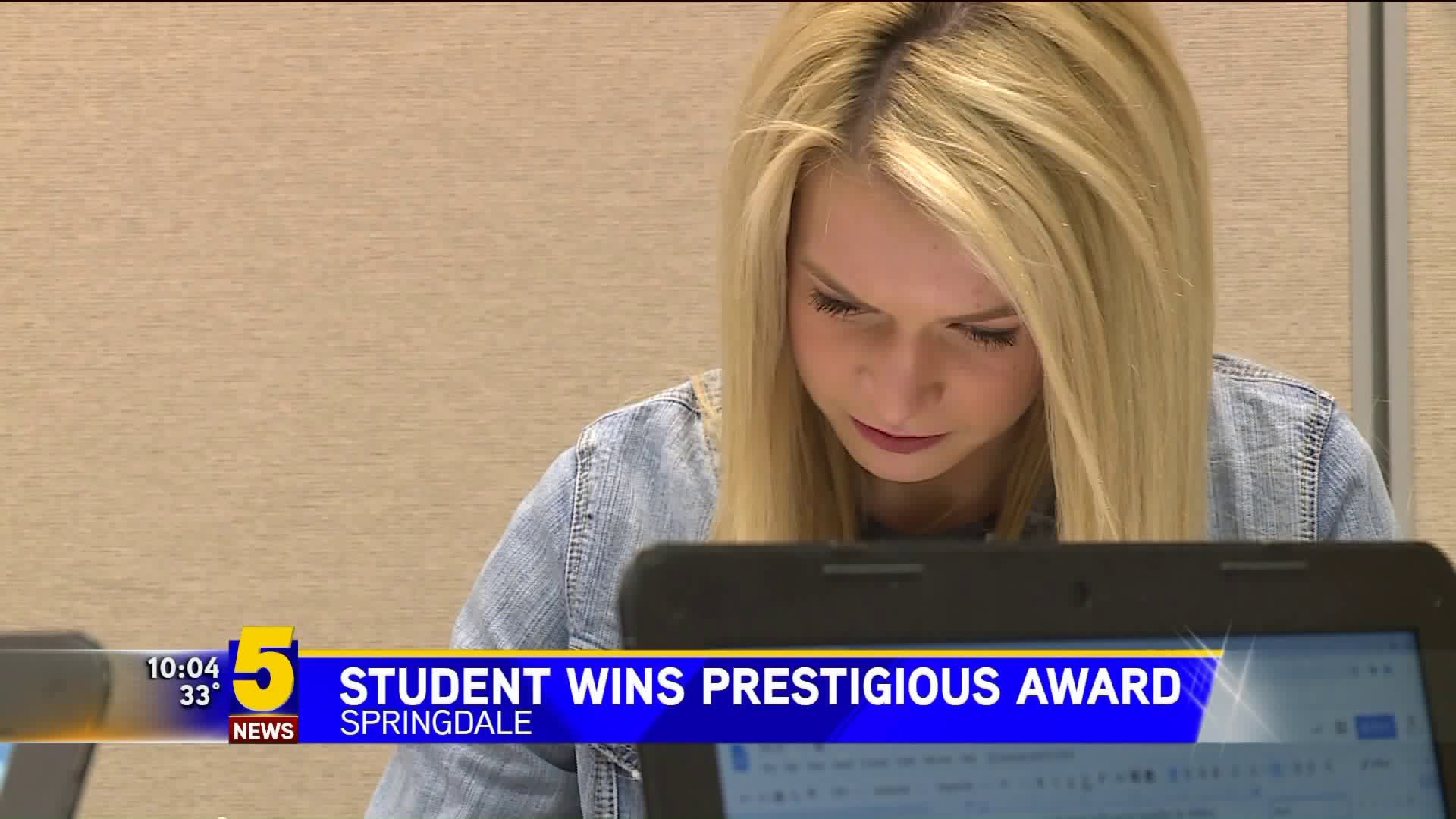 Student Wins Prestigious Award