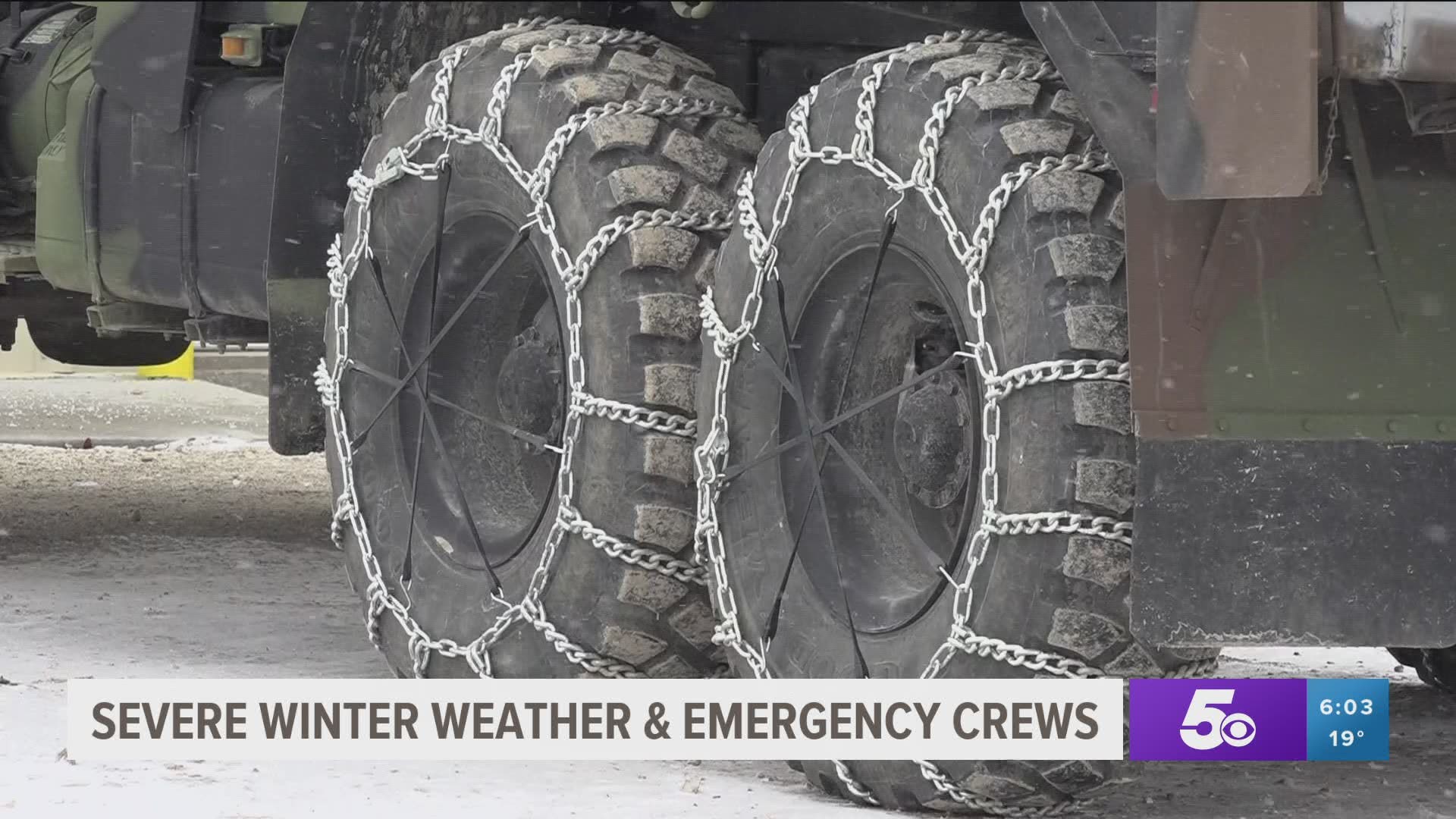 Emergency crews prepare for severe winter weather