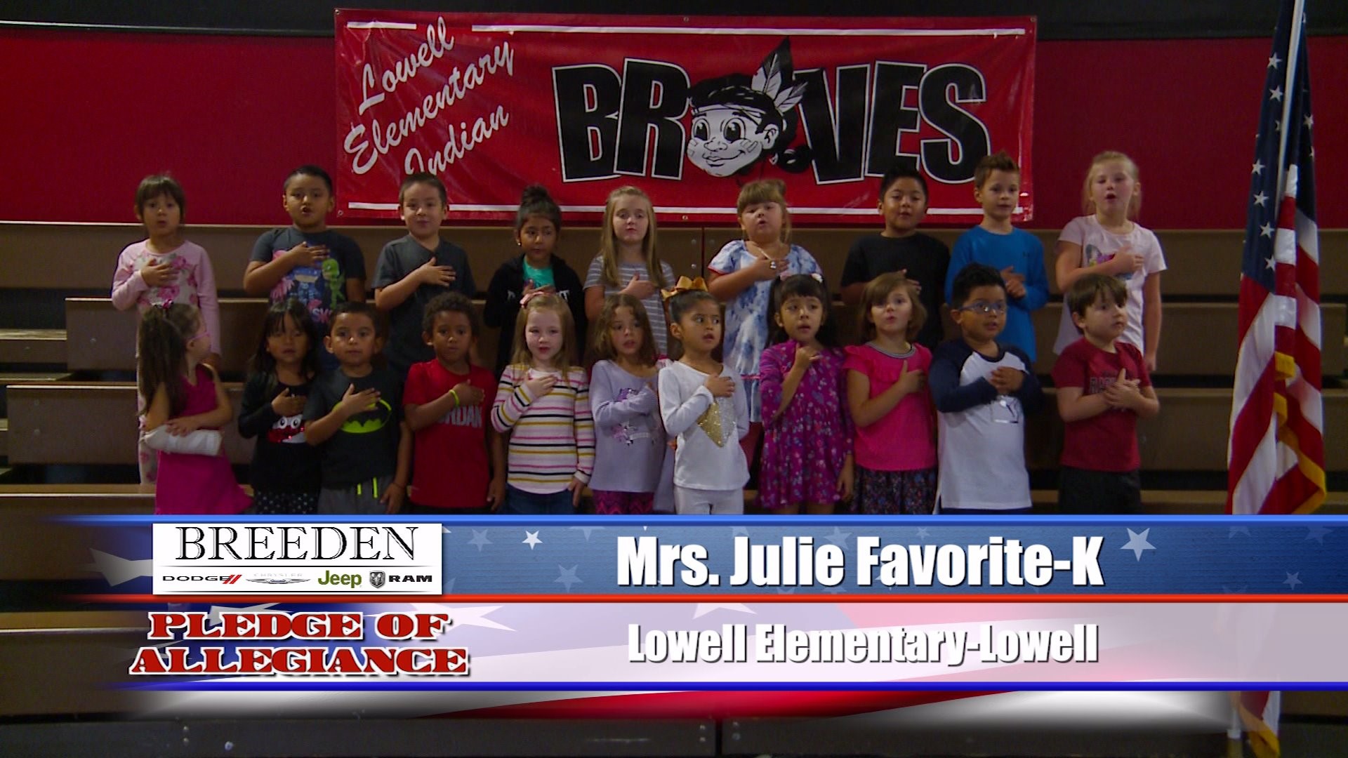 Mrs. Julie Favorite-K Lowell Elementary, Lowell