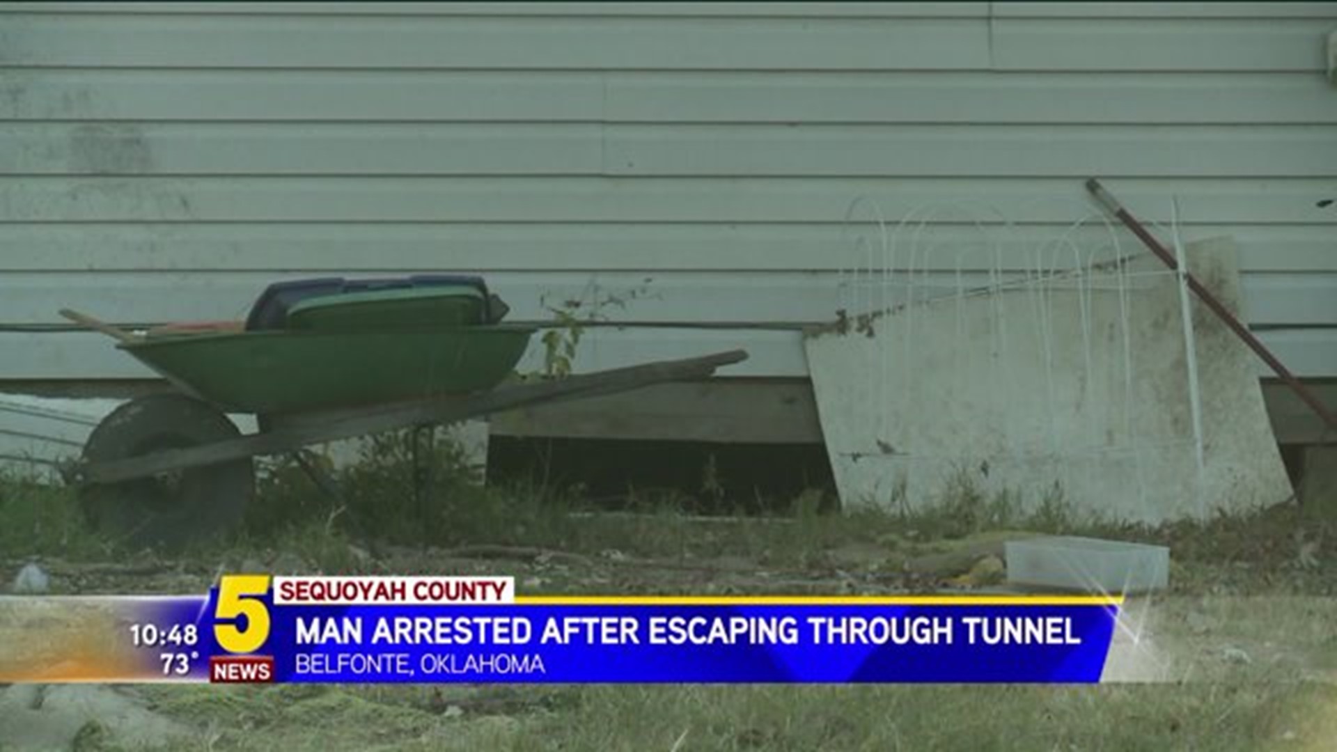Man arrested after trying to escape through tunnel