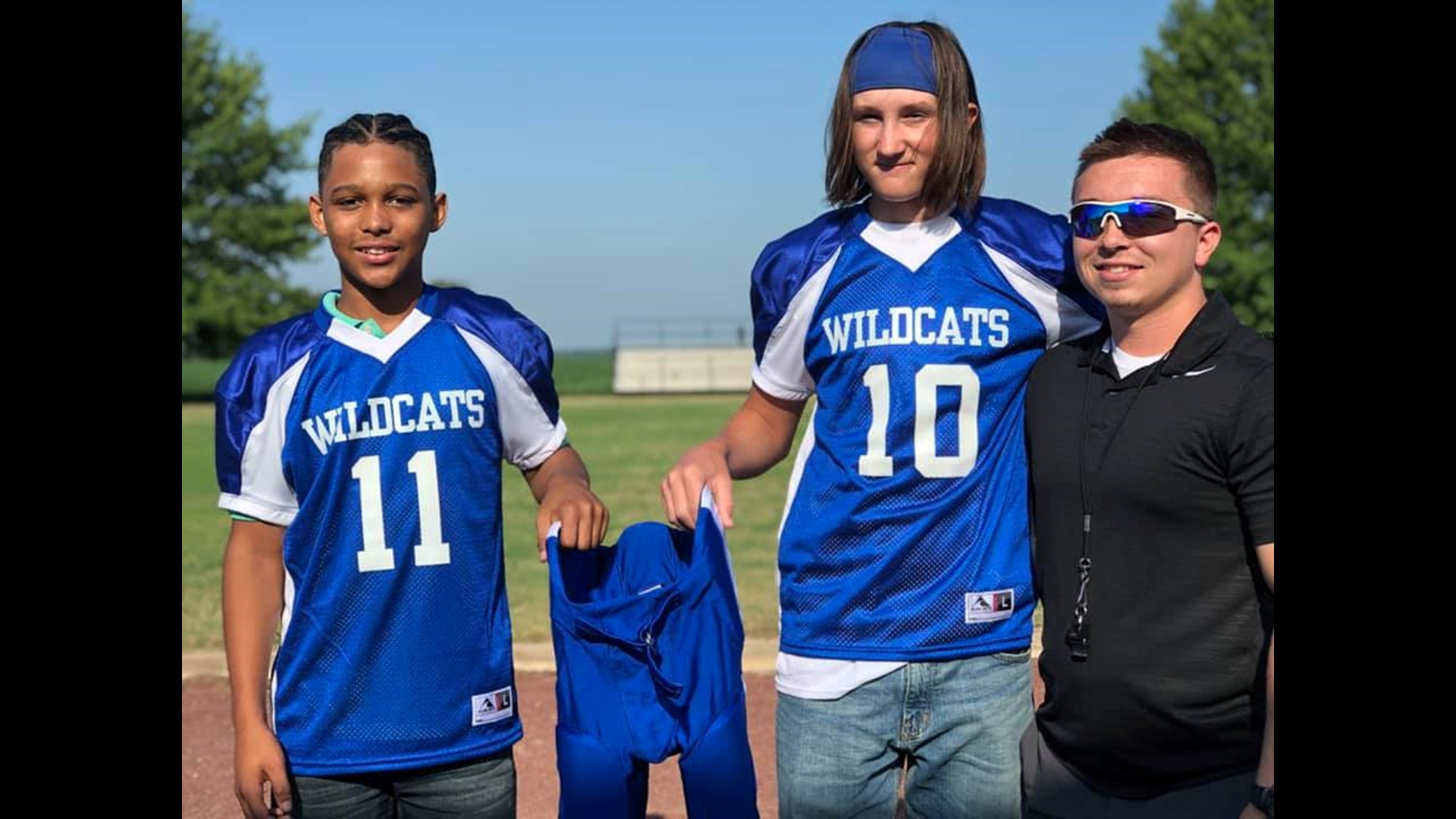 NFL Players Buy New Uniforms For Moffett Football Team