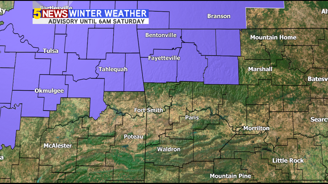 Winter Weather Advisory Issued For Northwest Arkansas
