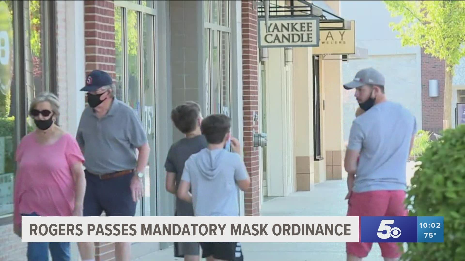 Rogers passes mandatory mask ordinance