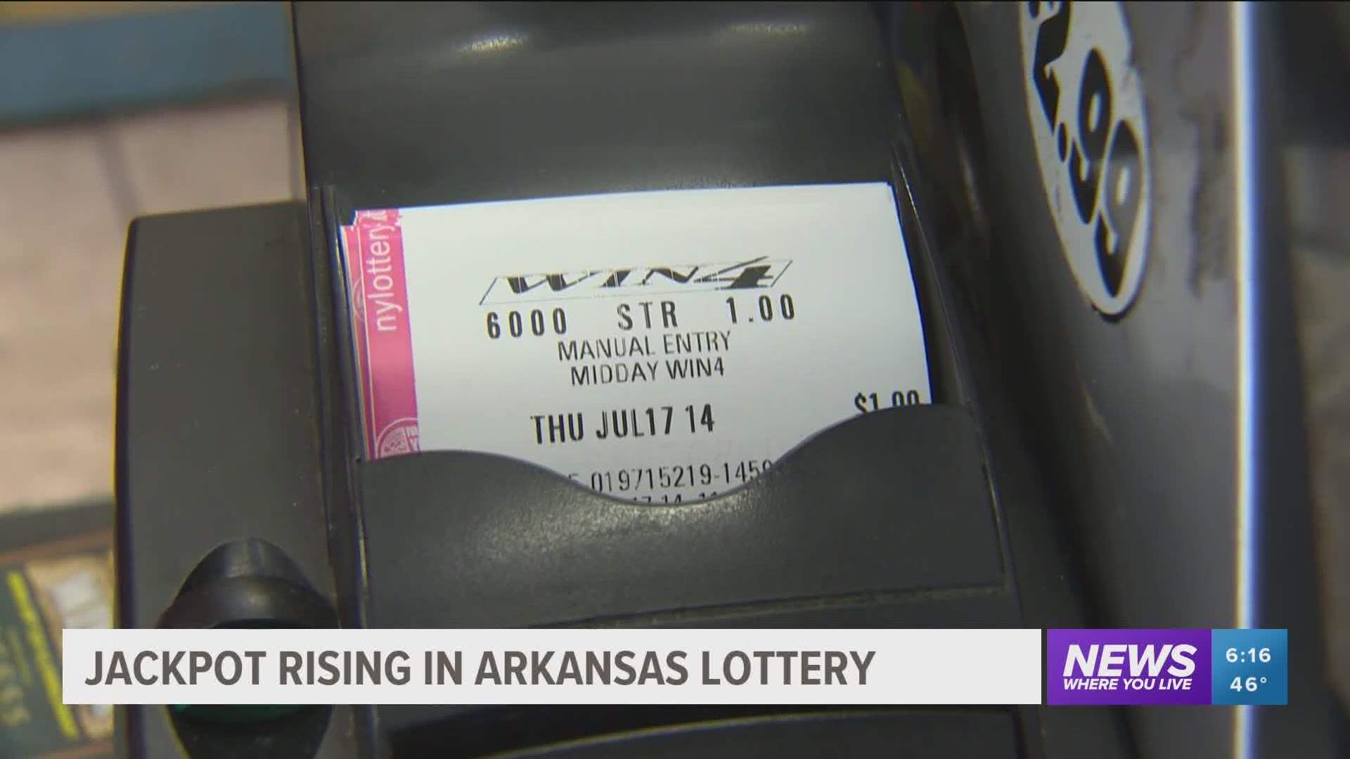 Jackpot rising in Arkansas Lottery