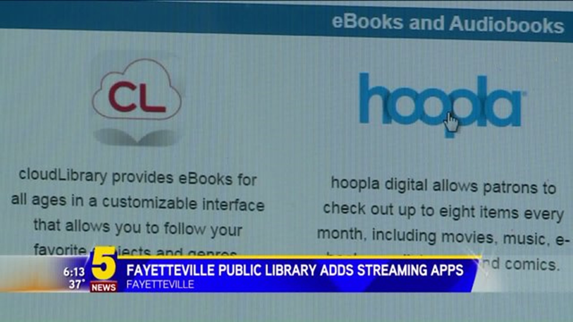 Fayetteville Public Library Adds Streaming Apps