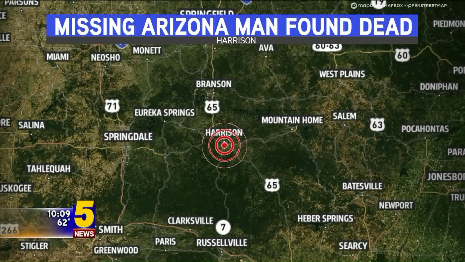 Missing Arizona Man Found Dead in Arkansas