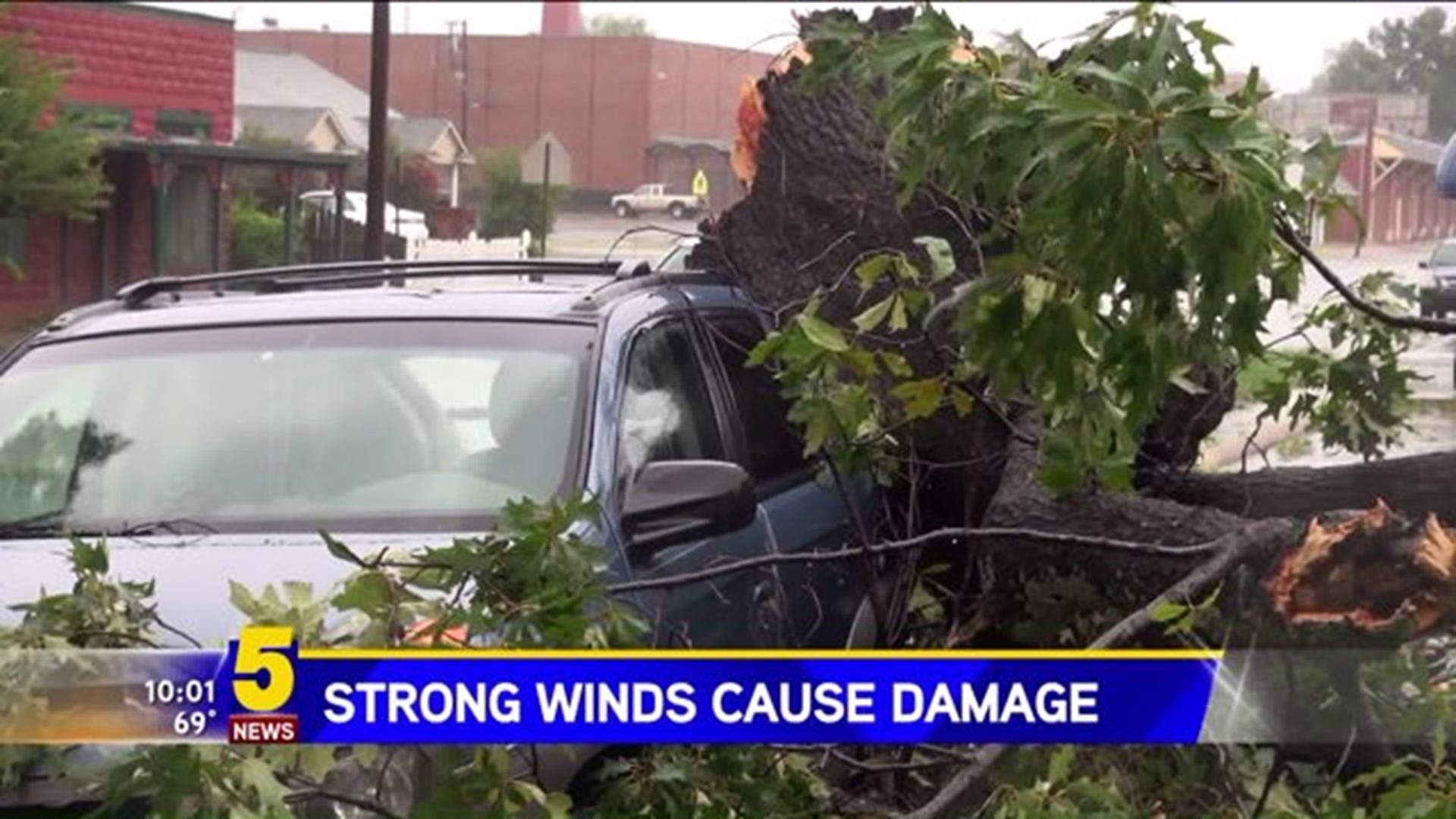 Strong Winds Cause Damage