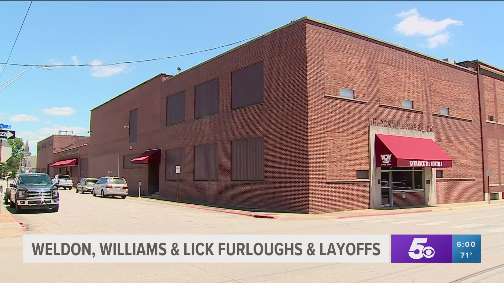 Many employees at Weldon, Williams & Lick are being transitioned to a one-month furlough and possible layoff status.