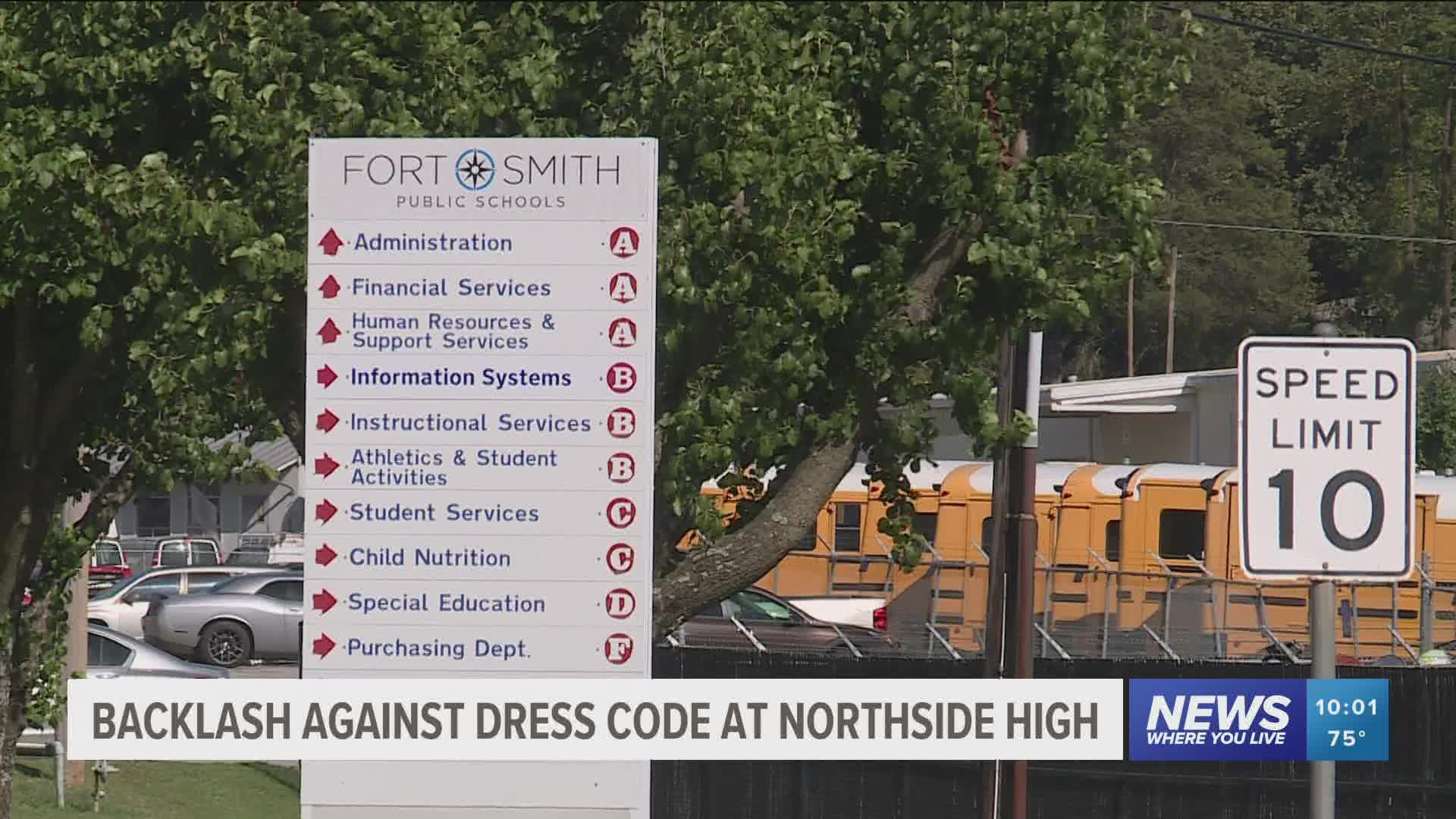 Fort Smith Public School Board held a meeting to discuss the dress code and featured students protesting airing their grievances.