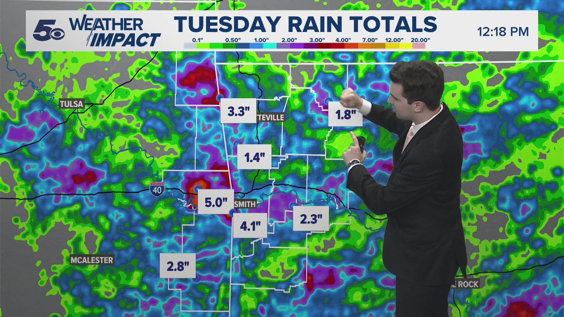 Many places saw several inches worth of rainfall