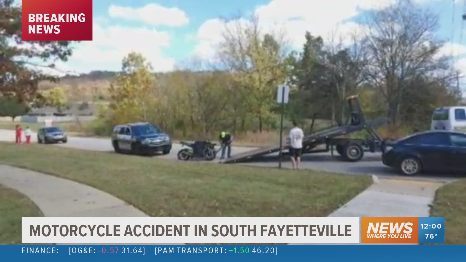 Fayetteville Police Department has confirmed there were no injuries involved with the accident.