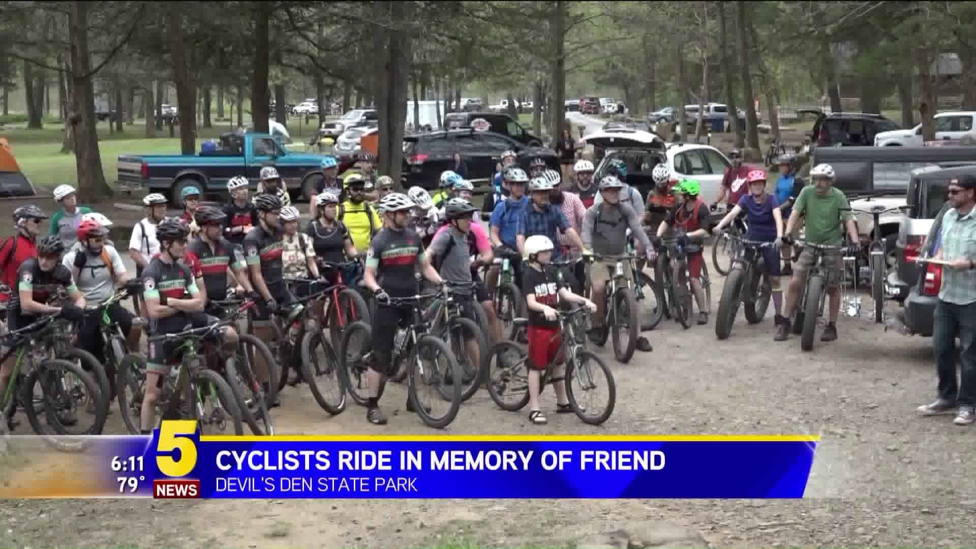 Cyclists Ride In Memory Of Friend