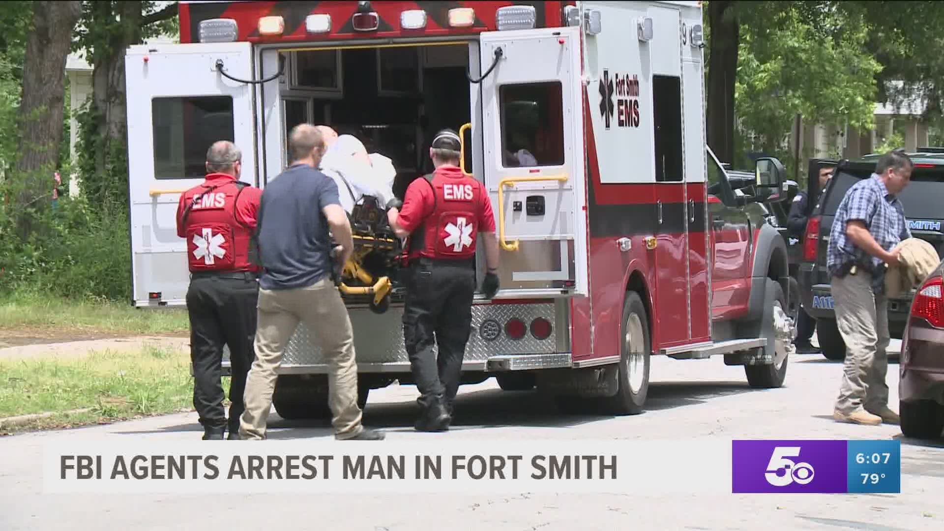 Undercover FBI agents arrested a man in Fort Smith today (May 22) around 1 p.m.