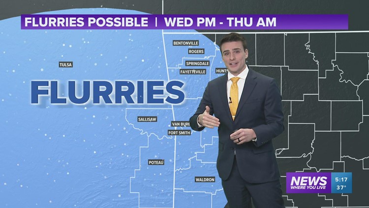 Few flurries possible late Wednesday night | Jan 25 Forecast