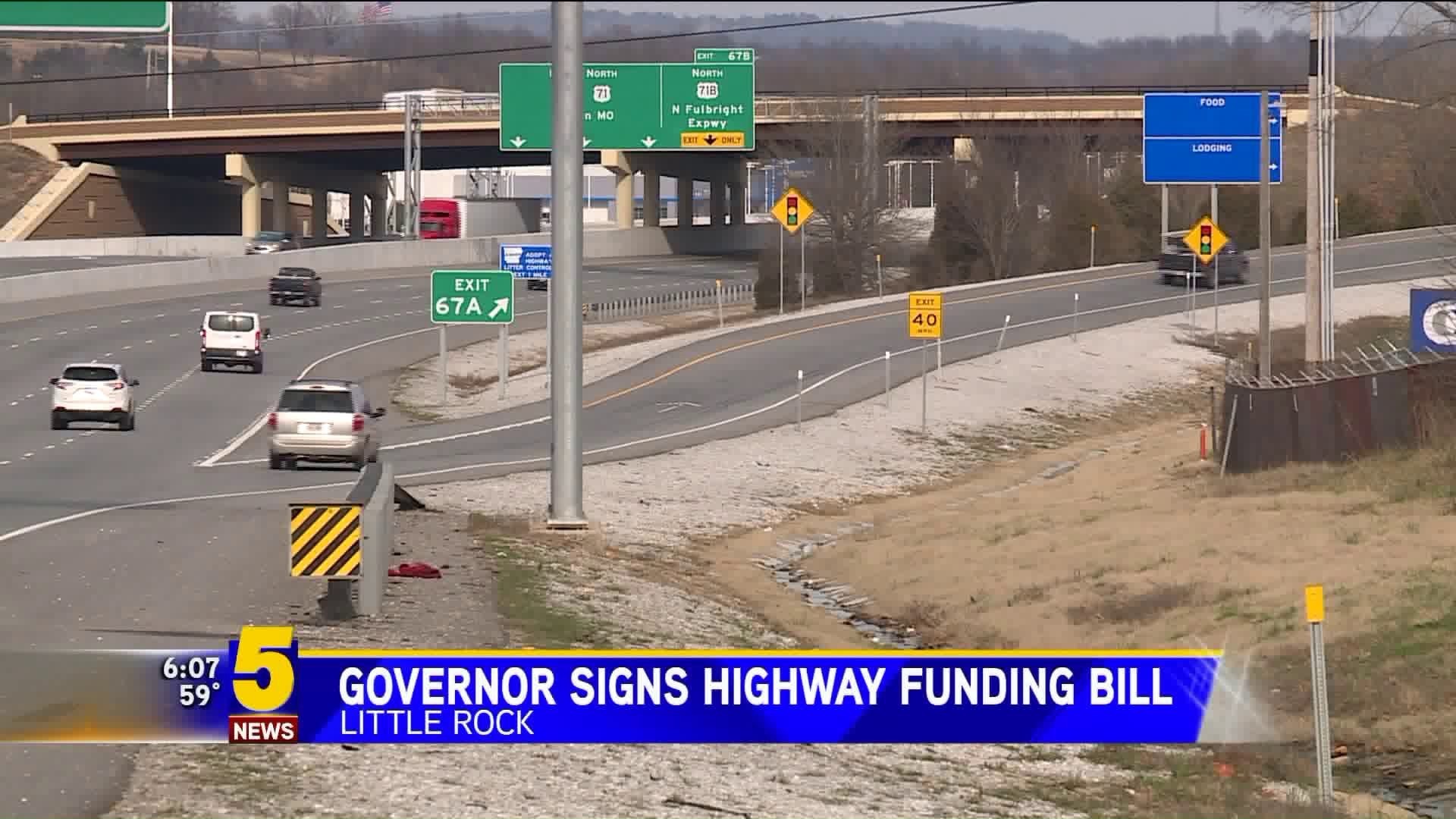 Gov. Signs Highway Funding Bill