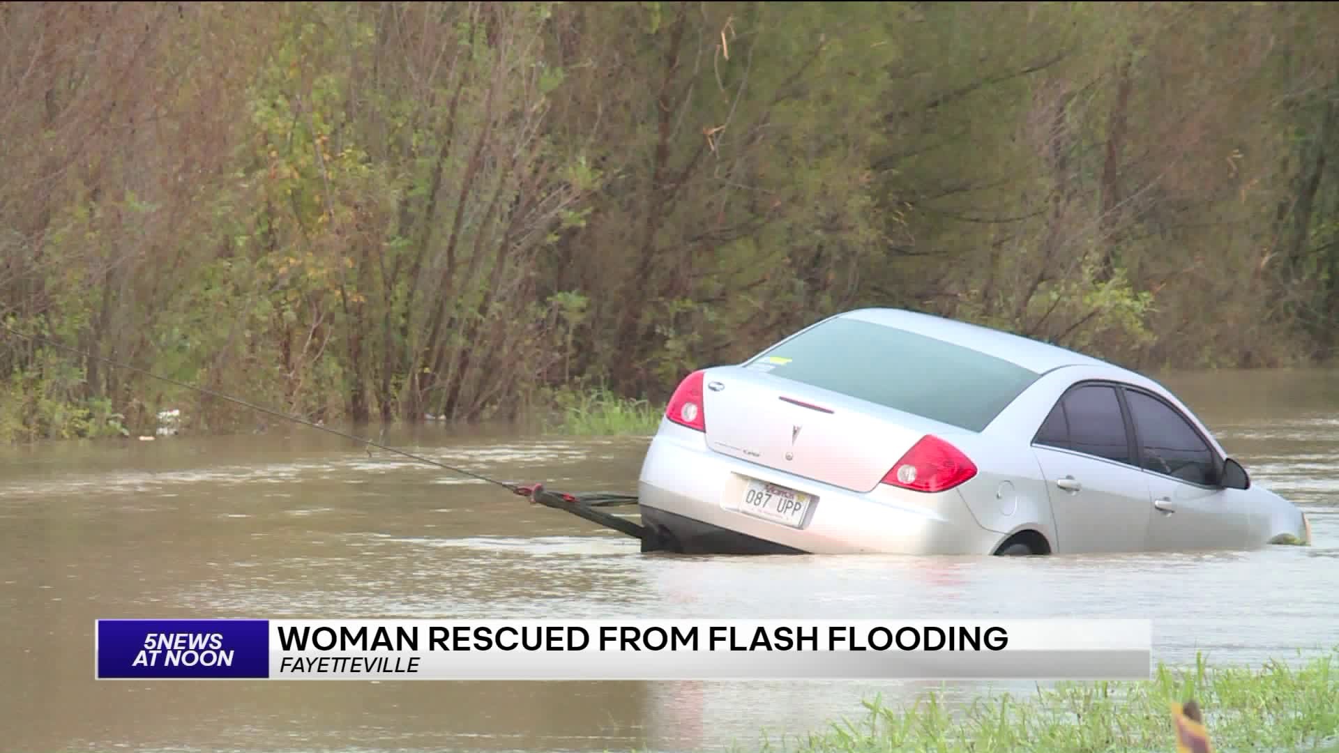 Fayetteville Firefighters Respond To Car In Water