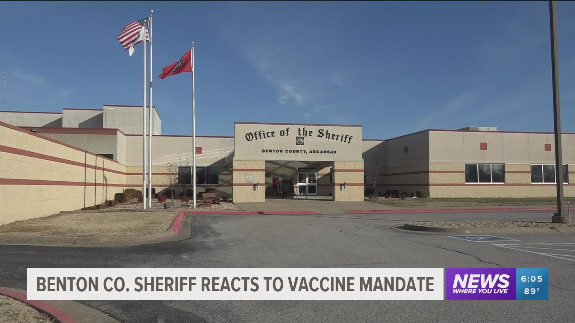The Sheriff's Office's press release says that it will not enforce vaccine mandates on its employees or residents of Benton Co.