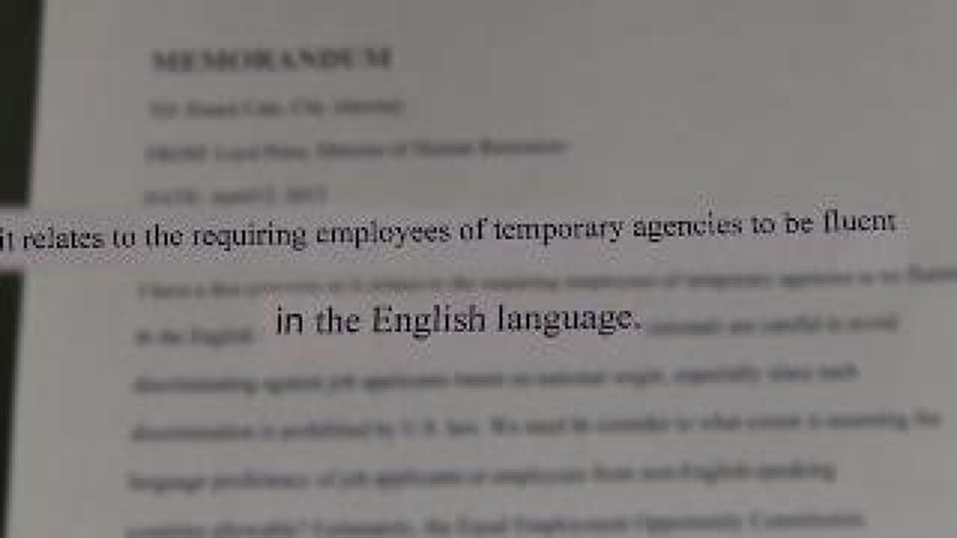 Springdale Eyes English Proficiency for Employees