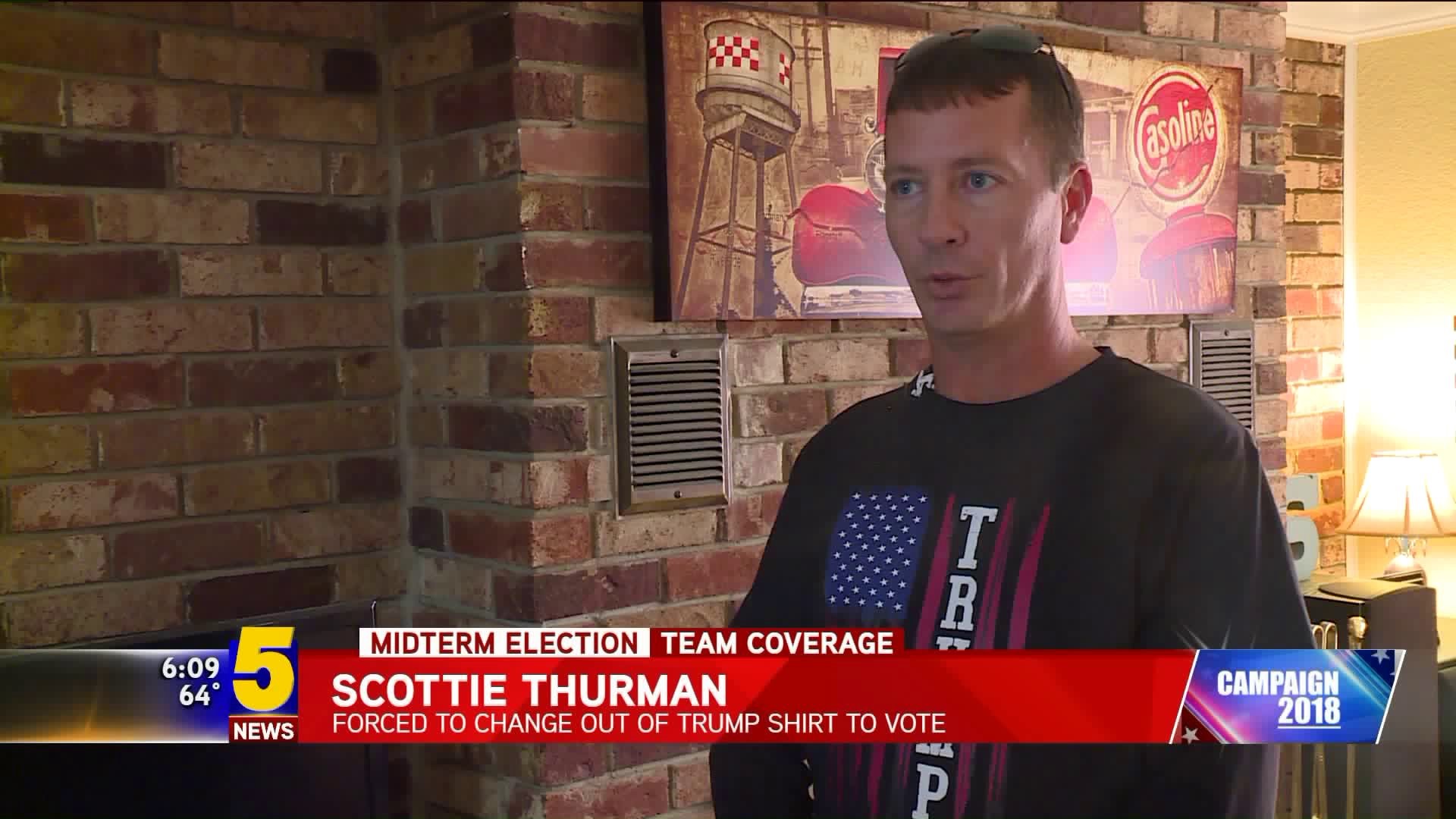Man Forced To Change Trump 2020 Shirt Before Voting