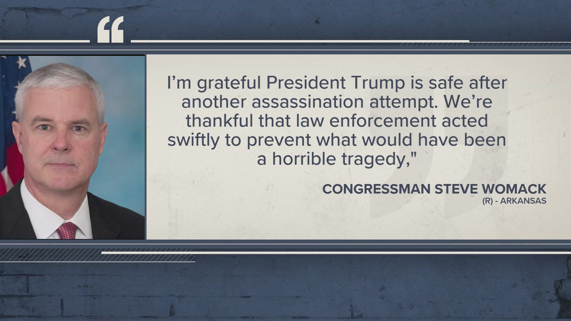 Arkansas leaders released statements on the second assassination attempt to former President Donald Trump in Florida.