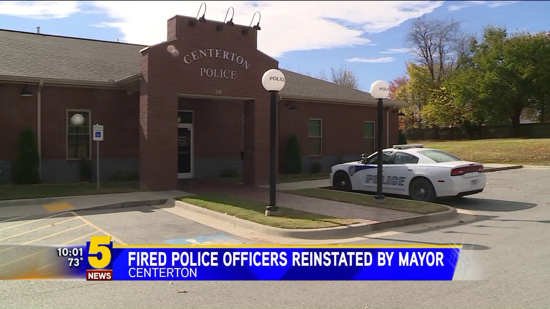 Centerton Officers Reinstated By Mayor