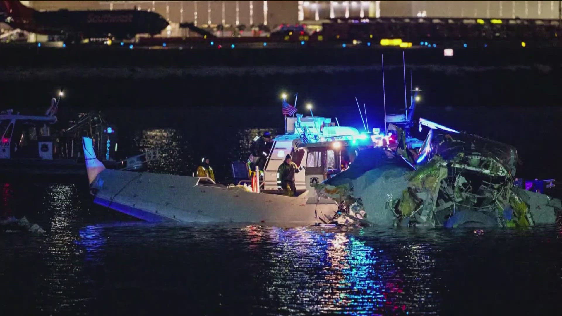 Crews continue search and rescue operation after DC plane crash ...