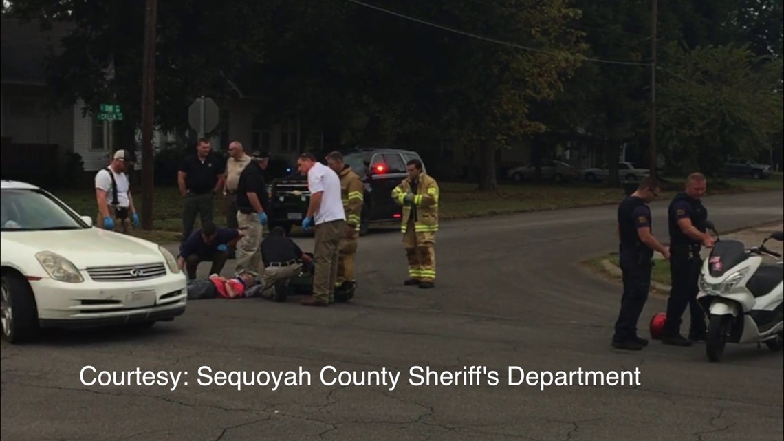 Video Shows Sallisaw Man On Scooter Hit By Driver