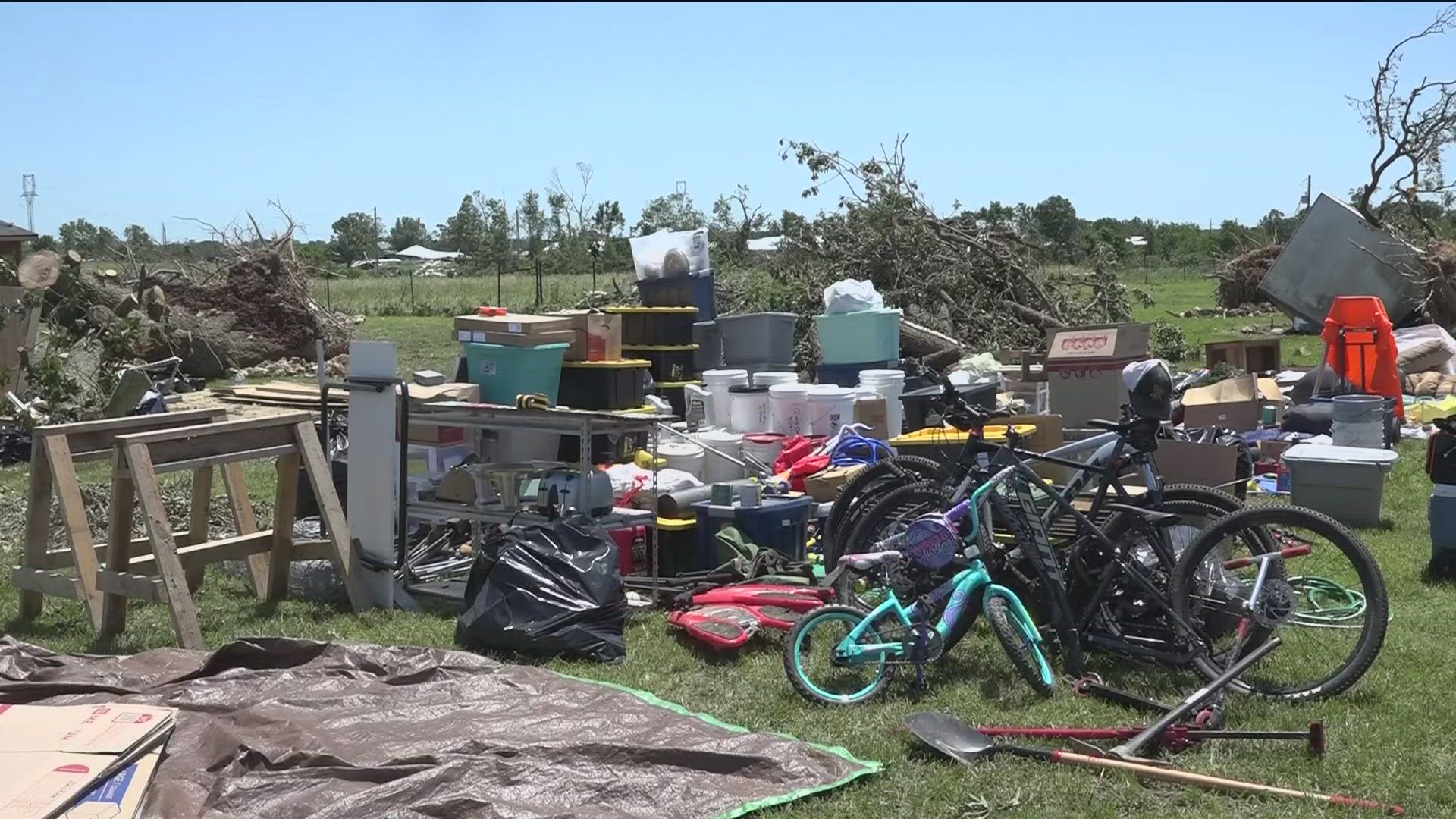 Along with their five kids, the Ketners emerged from the storm shelter to find their home destroyed by storms early Sunday morning.