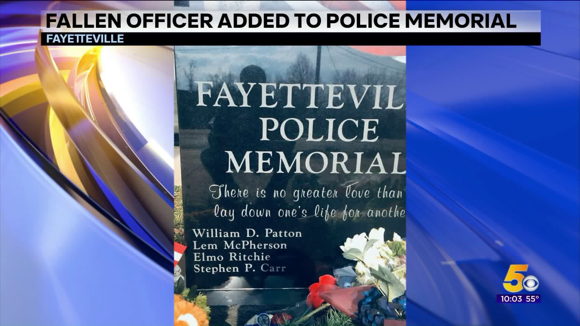 Fallen Officer`s Name Added To Fayetteville Police Memorial