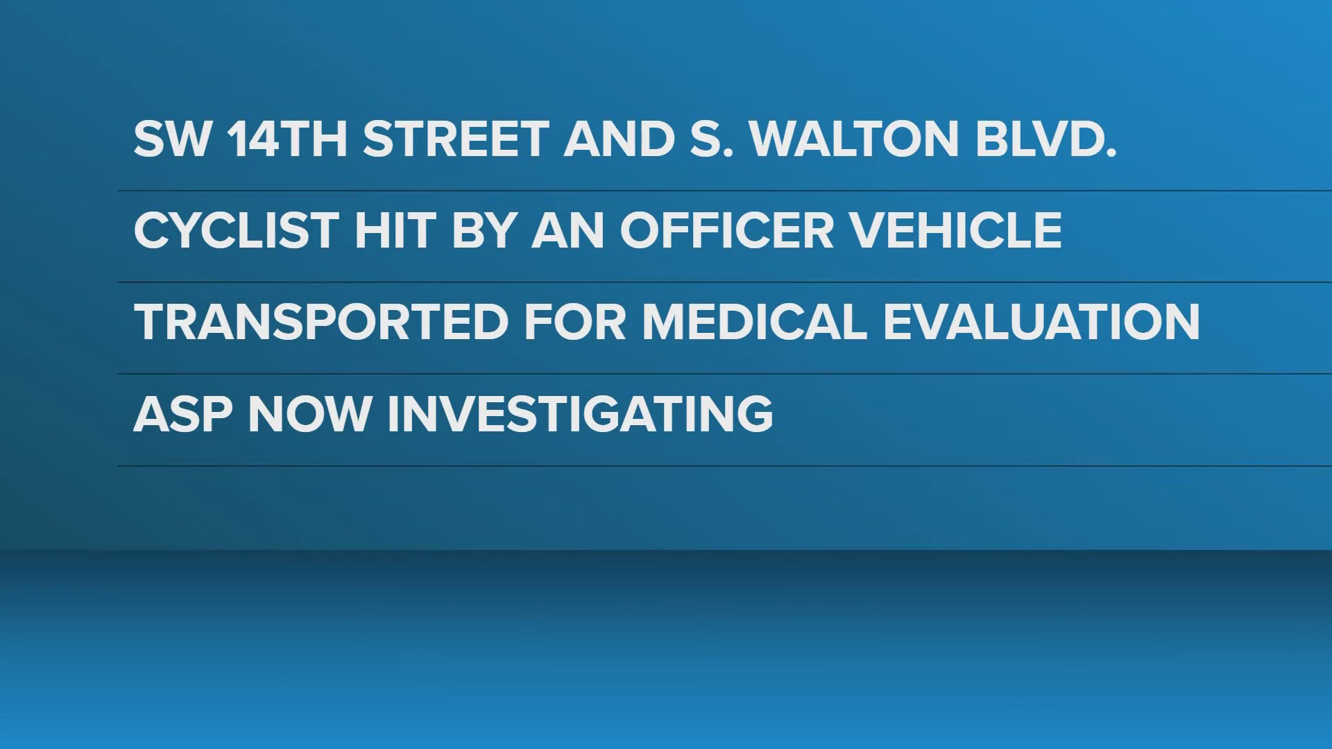 Bentonville police: Cyclist taken to hospital after being hit by patrol ...