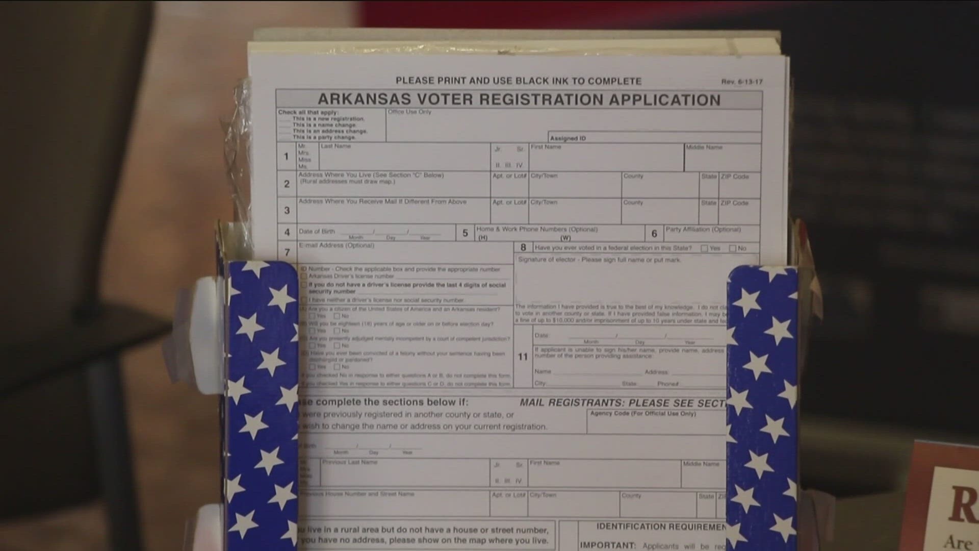 Due to security measures, the voter registration signatures rules are up for debate in Arkansas.