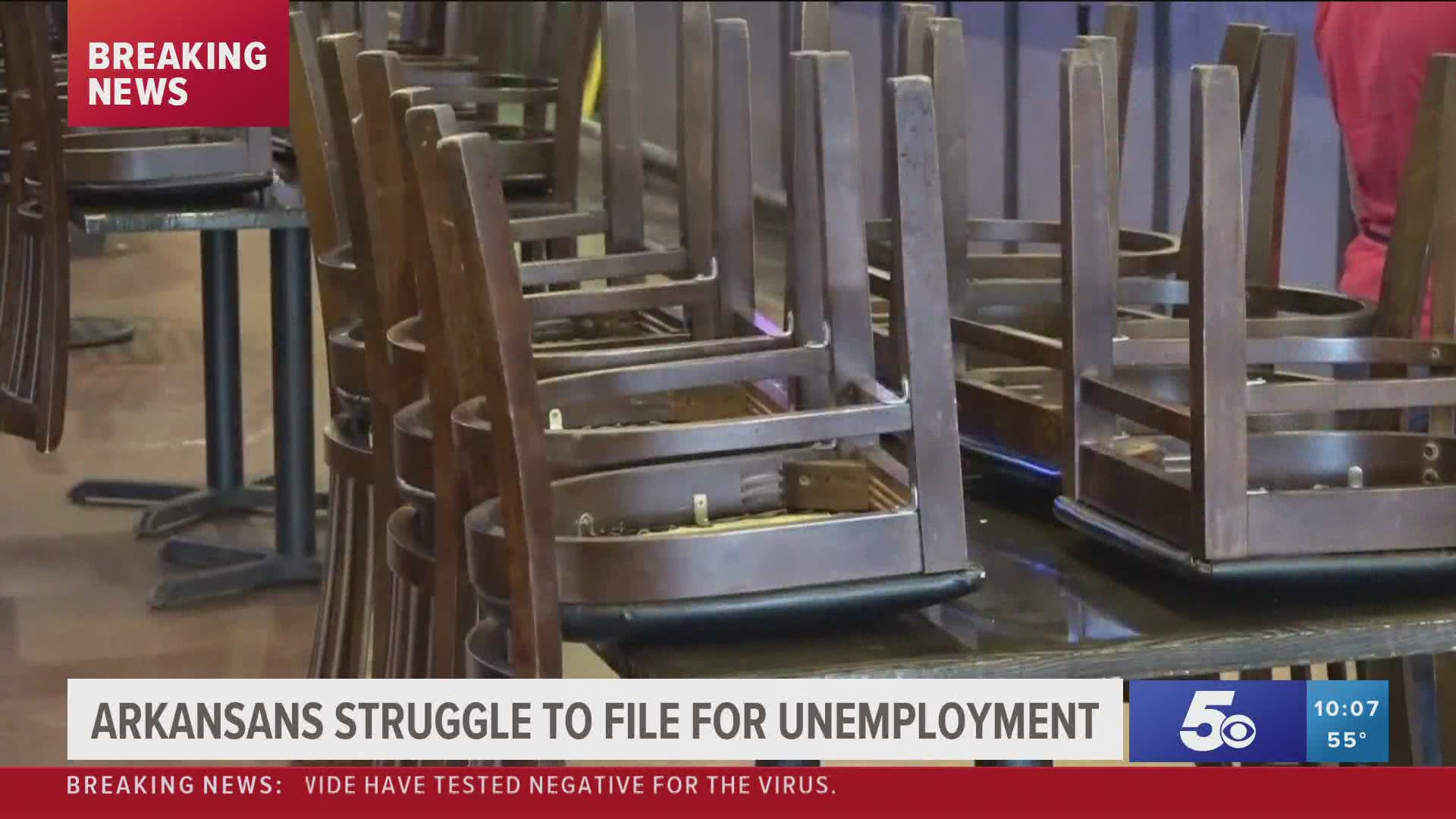 Arkansans struggle to file for unemployment