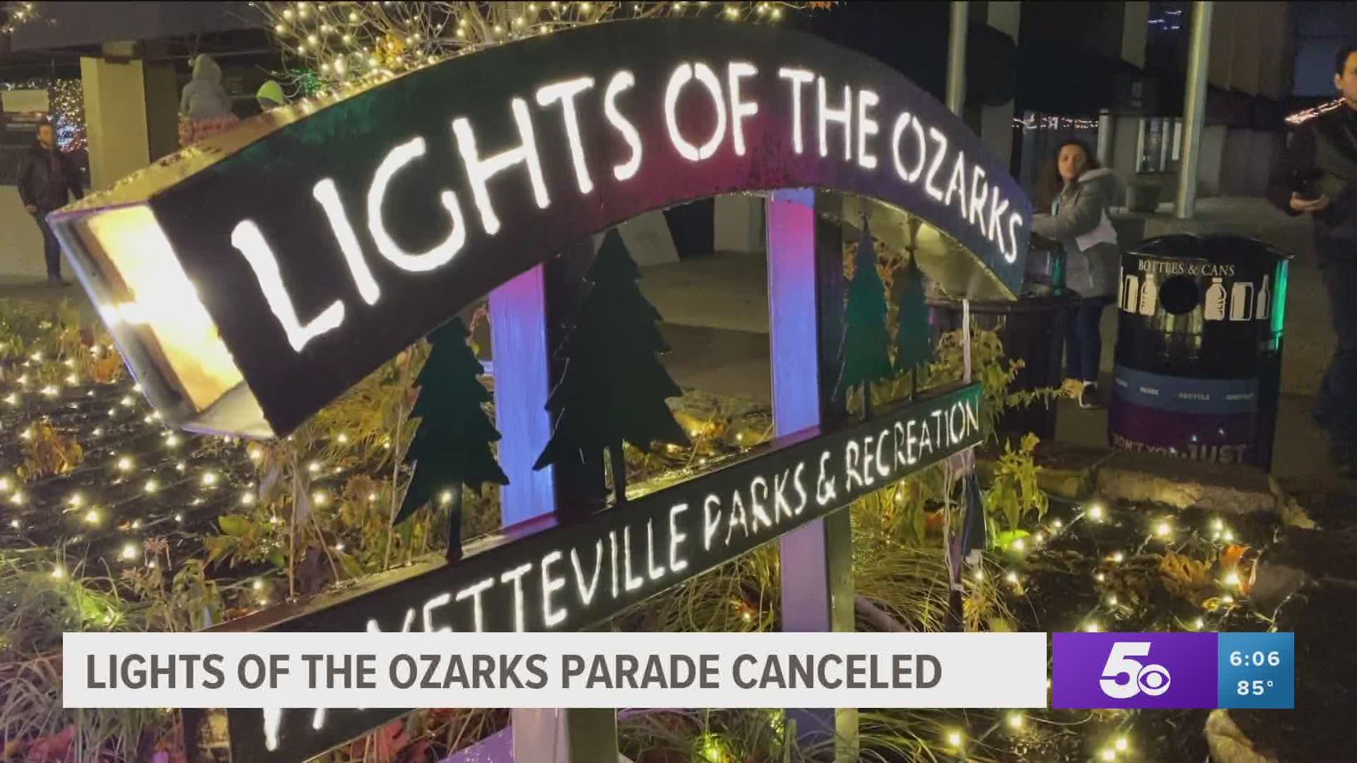 To help prevent the spread of COVID-19, Experience Fayetteville has decided to cancel the Lights of the Ozarks parade in 2020. https://bit.ly/35E5tGi