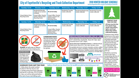 Local Holiday Trash And Recycling Schedules | 5newsonline.com