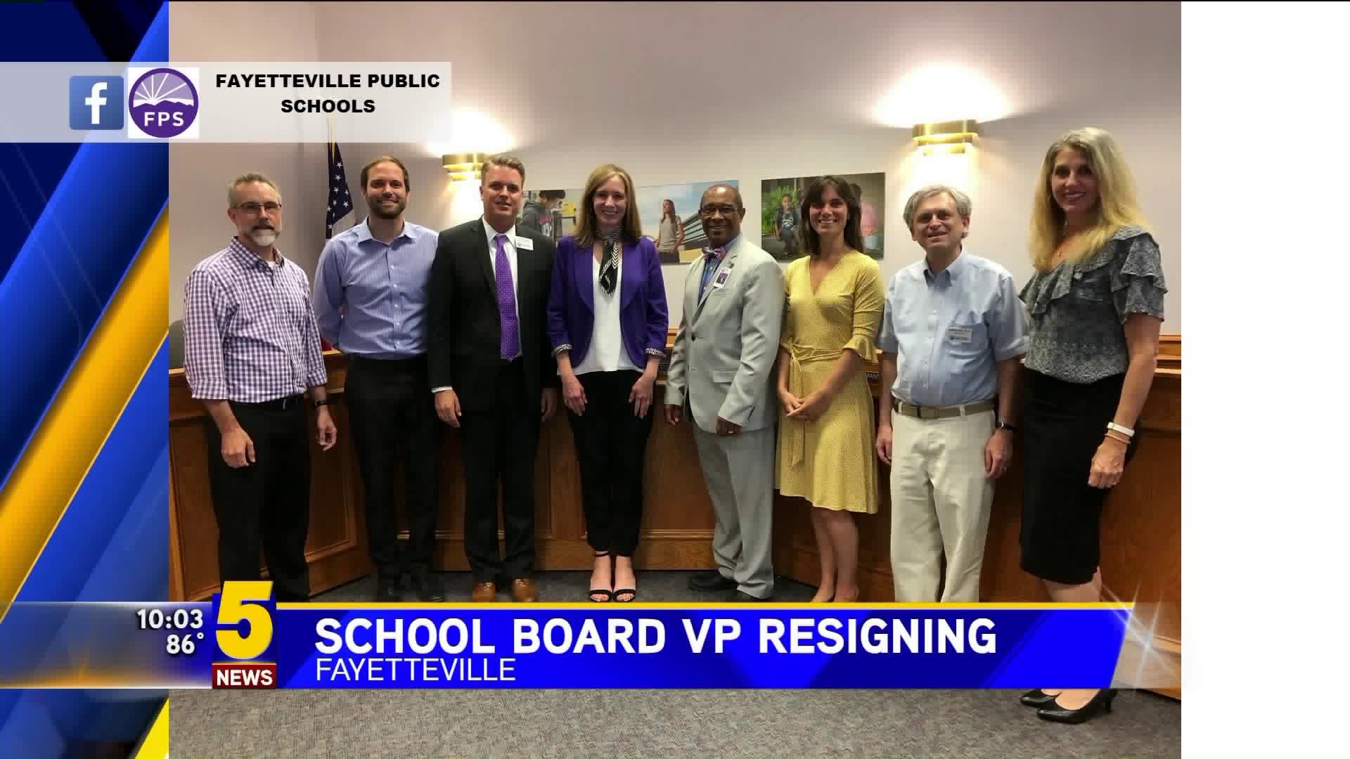 Fayetteville School Board VP Resigning