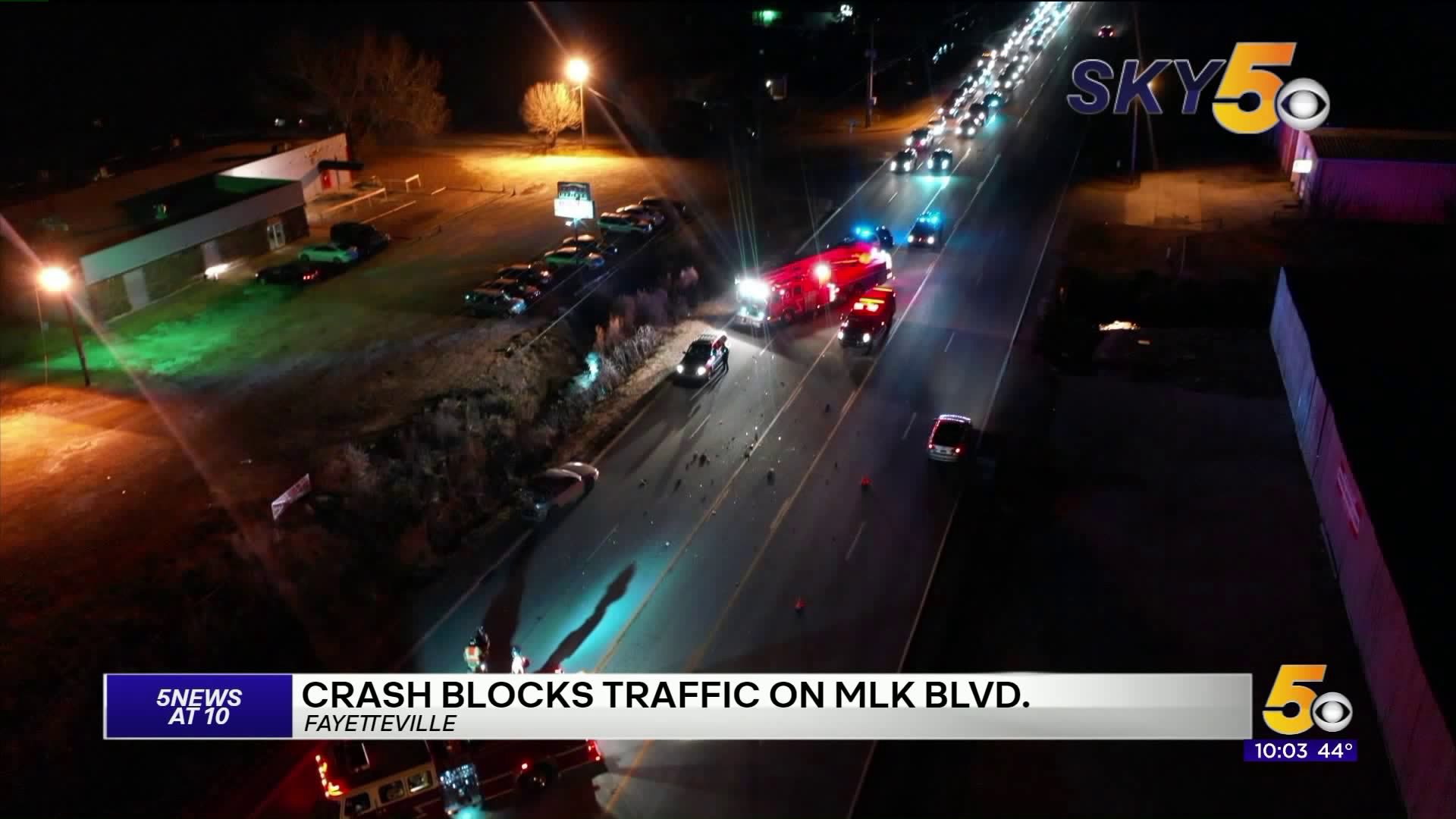 Crash Blocks Almost All Lanes Of MLK Blvd. In Fayetteville