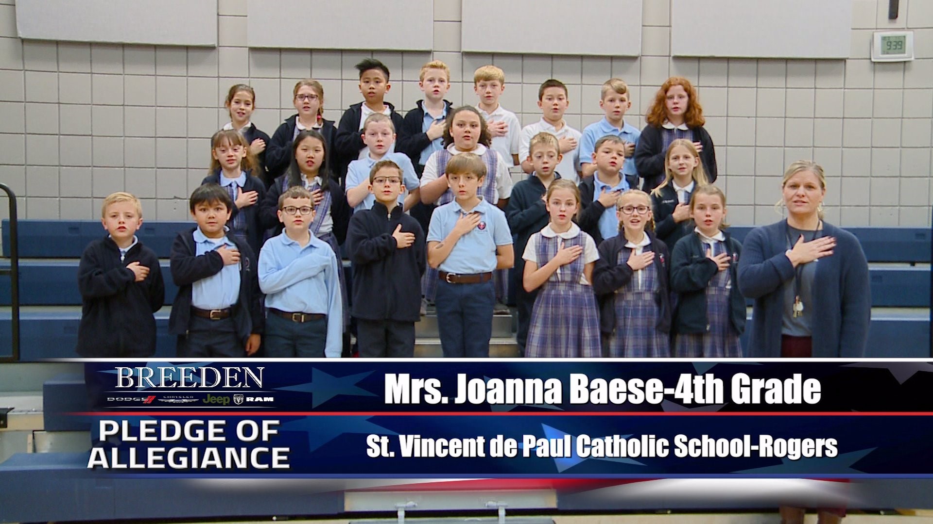 Mrs. Joanna Baese  4th Grade St. Vincent de Paul Catholic School, Rogers