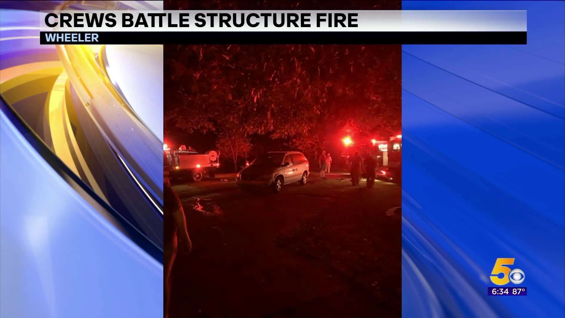 Crews Battle Structure Fire