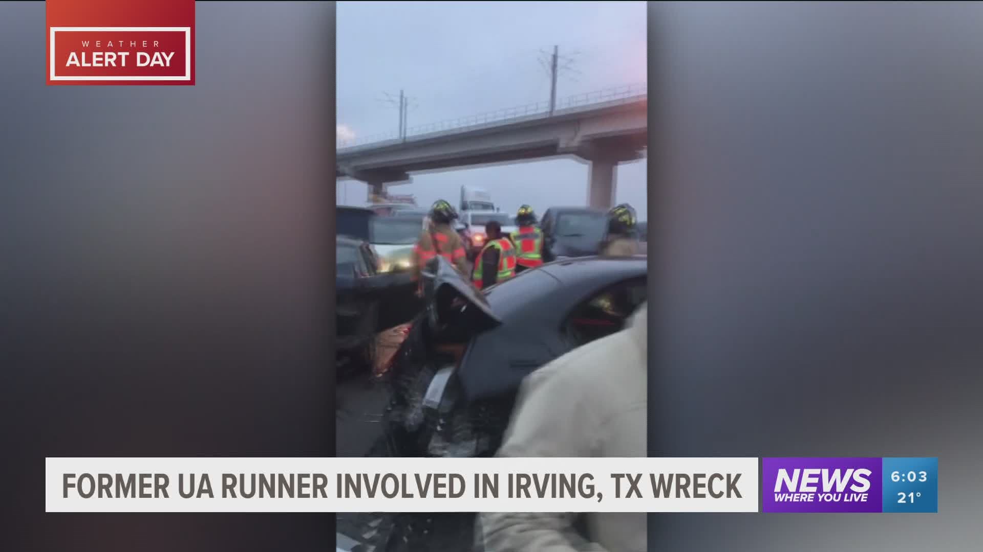 14 cars were involved in the accident on Highway 114 and two people were taken to the hospital with injuries. https://bit.ly/3rNnVnQ