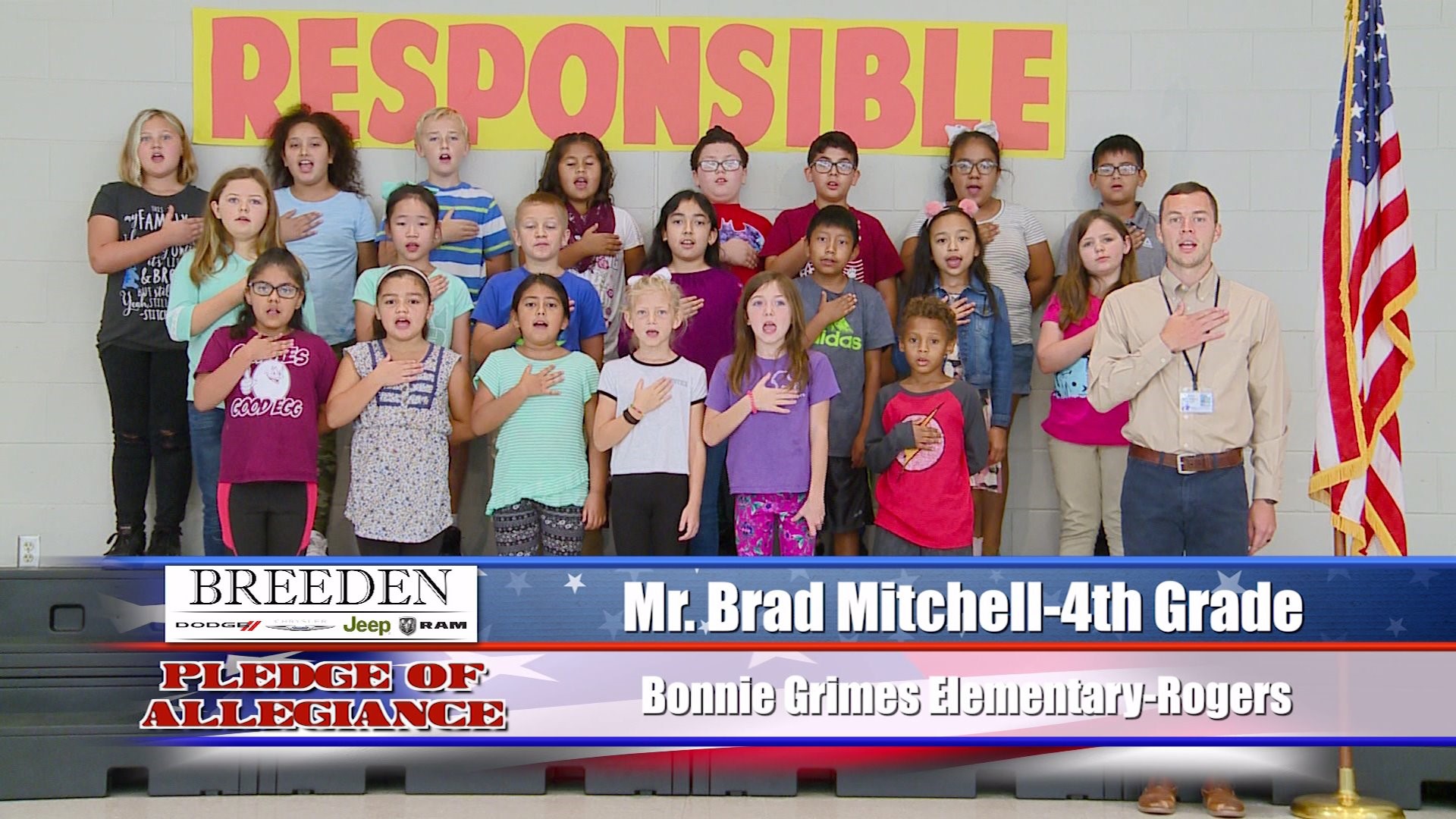 Mr. Brad Mitchell  4th Grade Bonnie Grimes Elementary, Rogers