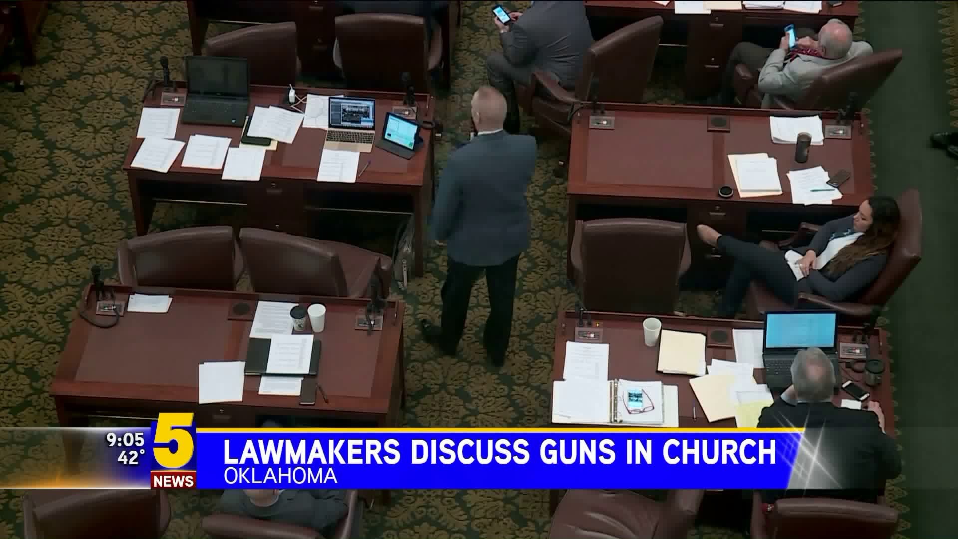 OKLAHOMA HOUSE PASSES GUNS IN CHURCH