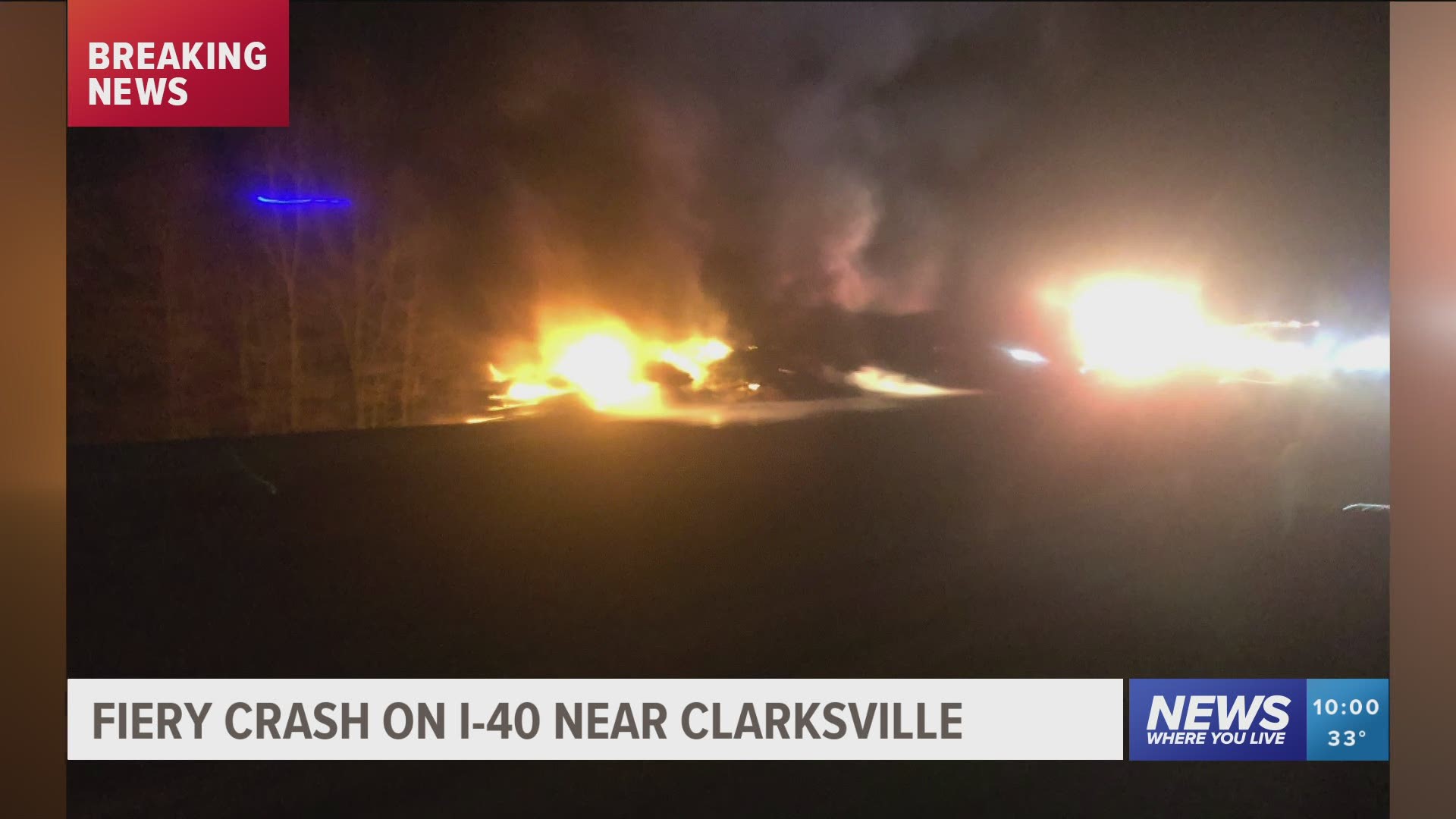Multi vehicle accident on I-40 near Clarksville